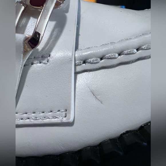 ⚪️ NWT ZARA LOAFERS LOW HEEL AND ROSE GOLD CHAIN 39 CHUNKY  LOAFERS - Picture 7 of 7